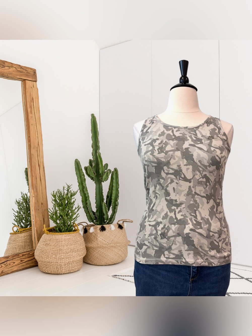 Nike Ribbed Camo Tank Top
